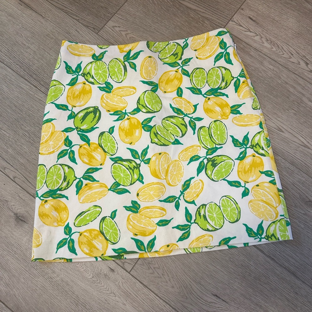 Talbots Citrus Print Pencil Skirt